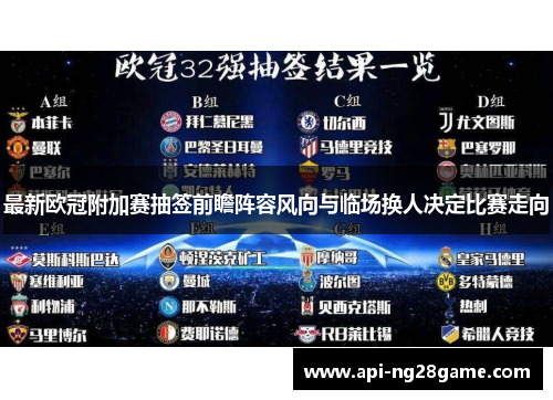 最新欧冠附加赛抽签前瞻阵容风向与临场换人决定比赛走向 最新欧冠附加赛抽签前瞻阵容风向与临场换人决定比赛走向