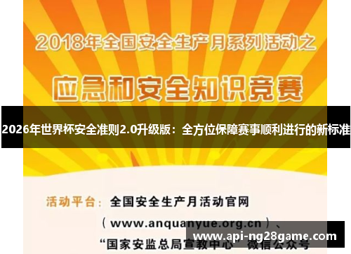 2026年世界杯安全准则2.0升级版:全方位保障赛事顺利进行的新标准 2026年世界杯安全准则2.0升级版:全方位保障赛事顺利进行的新标准